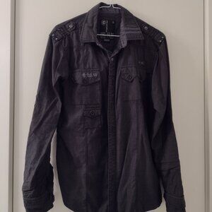 Filtr men's button-up shirt (charcoal, medium)